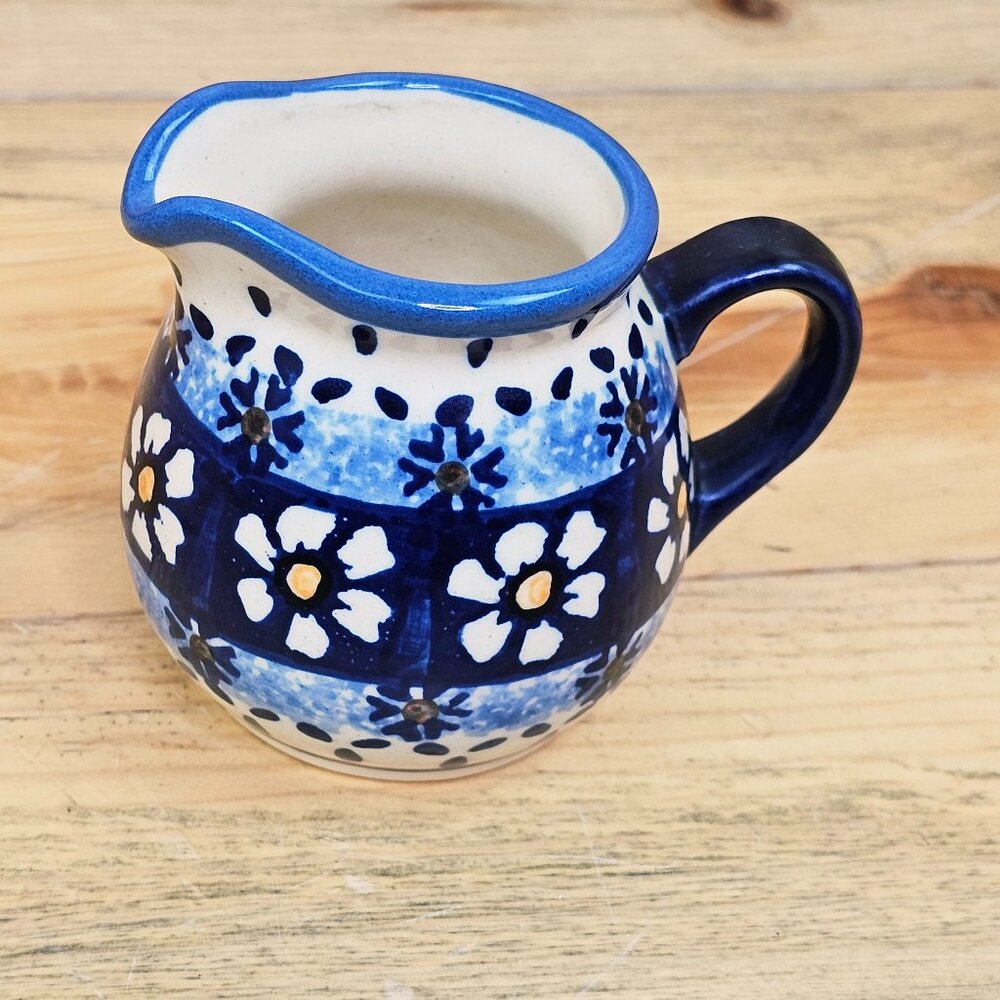 Polish Pottery Mini Creamer Floral Print